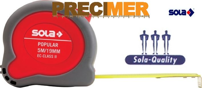 SOLA - Popular Mérőszalag 5m PP-5 (19mm)