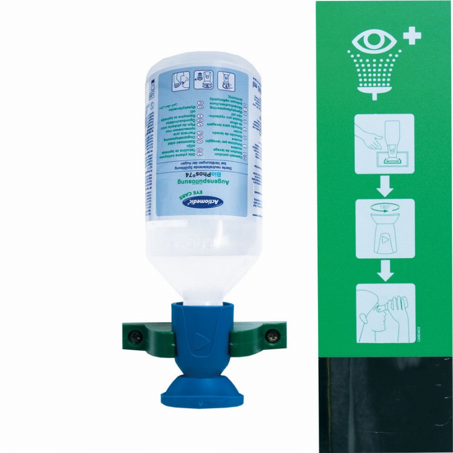 NORDIK - Actiomedic EYE CARE Single III fali szemkimosó állomás 500 ml BioPhos74 foszfát-puffer oldattal