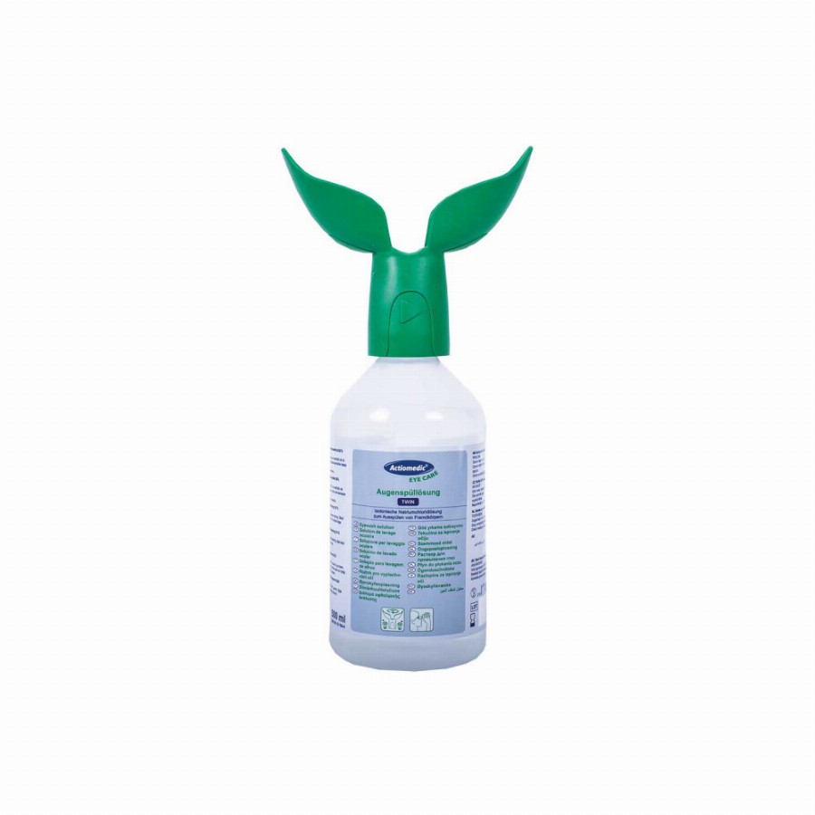 NORDIK - Actiomedic EYE CARE TWIN elsősegély szemkimosó 0.9%-os nátrium-klorid oldattal, 500 ml