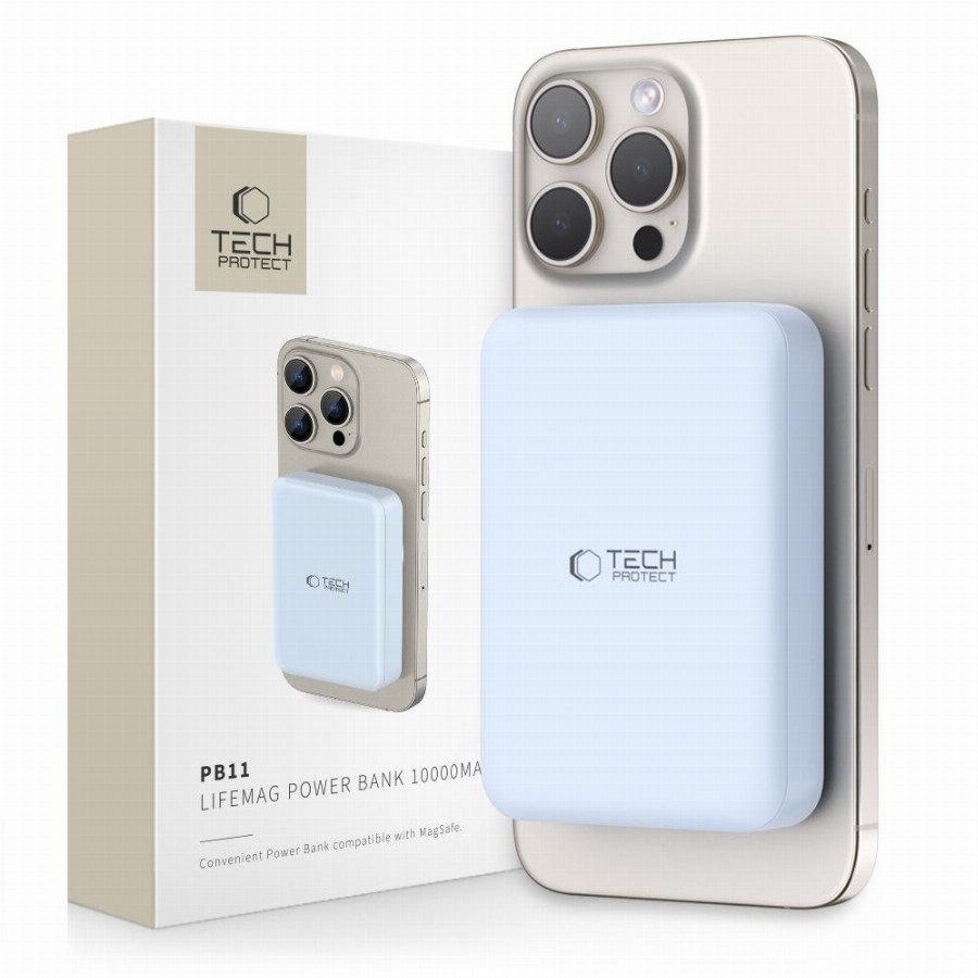 TECH-PROTECT - PB11 Lifemag Powerbank MagSafe 10000mah fekete